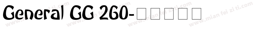 General GG 260字体转换